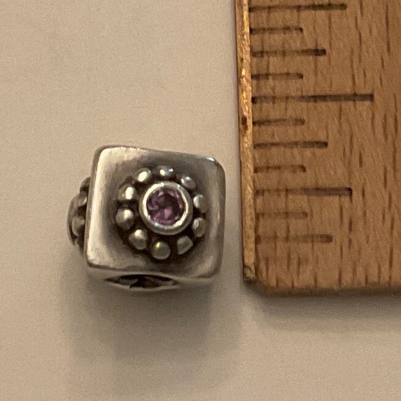 Pandora Retired Triangular Triple 3 Sided Rare Bead Charm - Picture 4 of 7